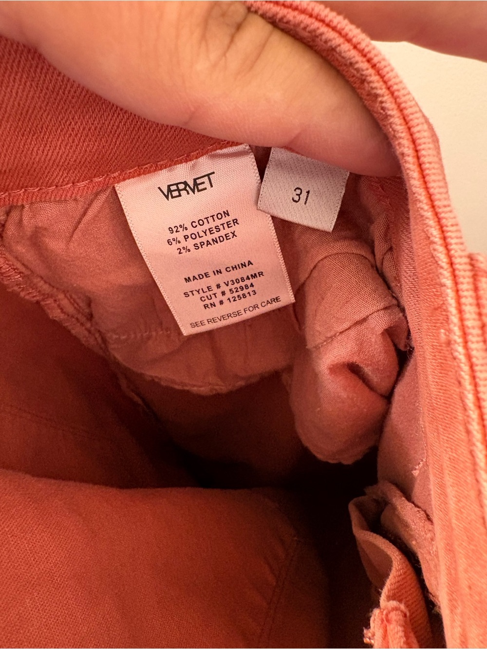 Vervet BELLA High-Rise Flare Size 31 NWT/SEE COLOR/Mineral Red - Picture 10 of 10